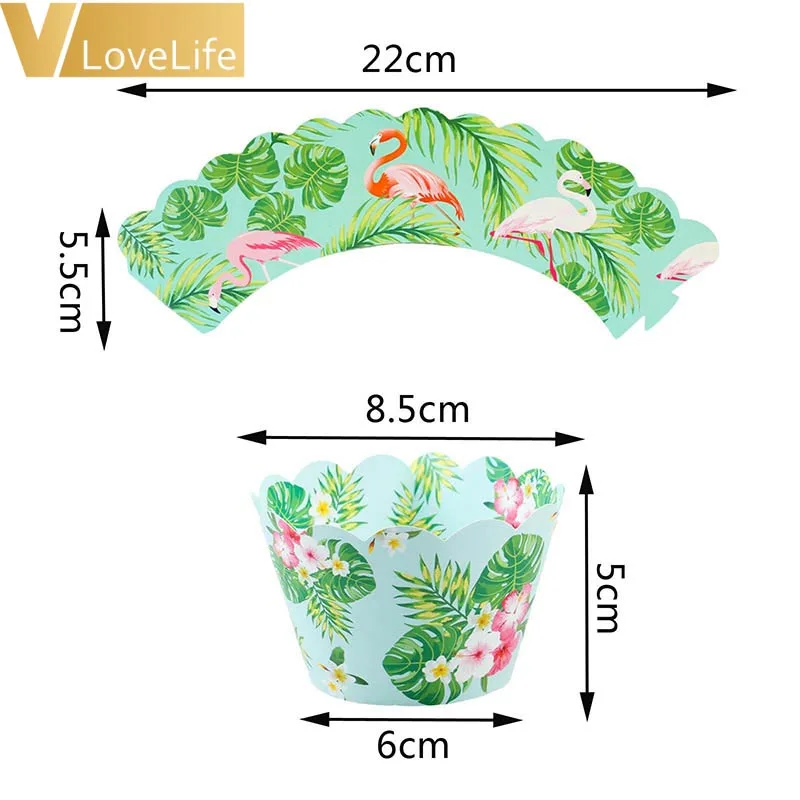 24 шт Единорог кекс обертка Радуга торт Топпер Фламинго тематическая вечеринка на