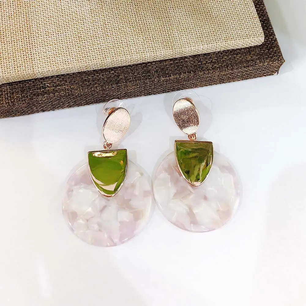 Белые висячие серьги Венская Стразы для женщин металлические золотого цвета