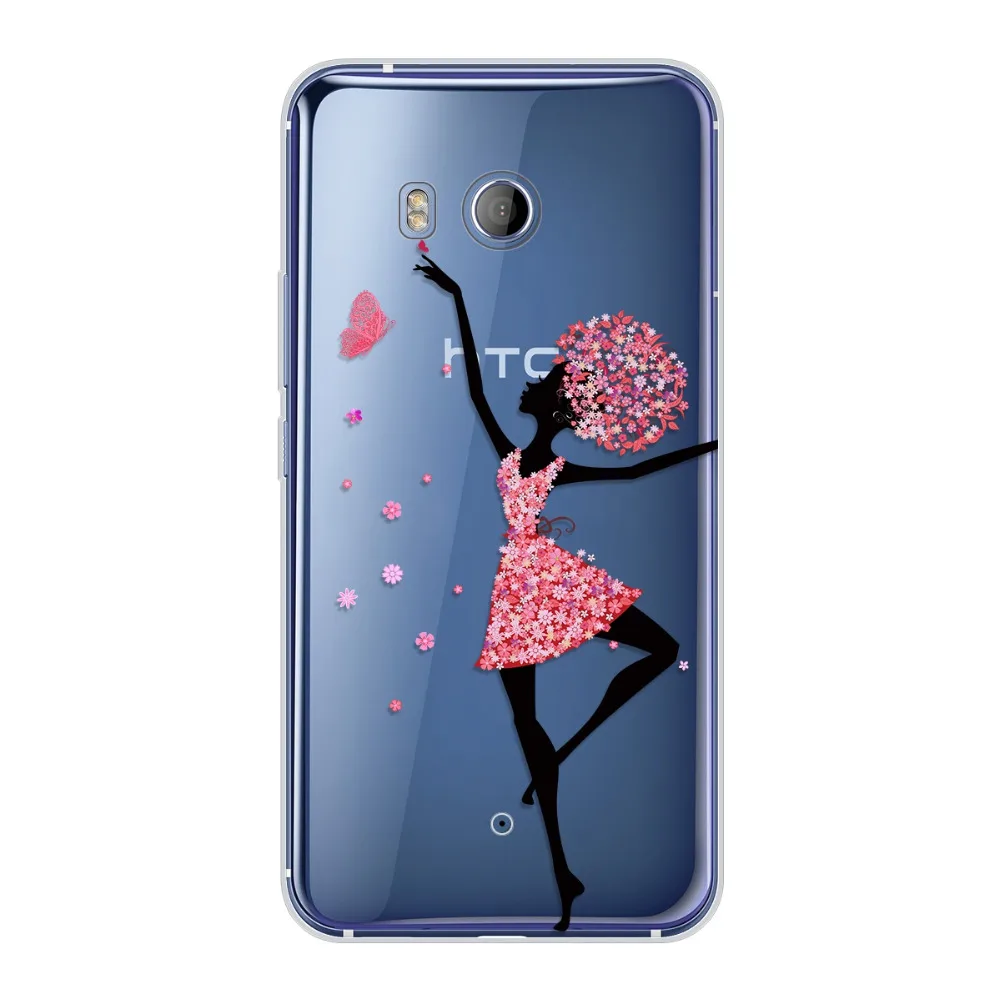 UTOPER чехол для htc U11 U 11 силиконовый прозрачный Cat цветок Coque принципиально |