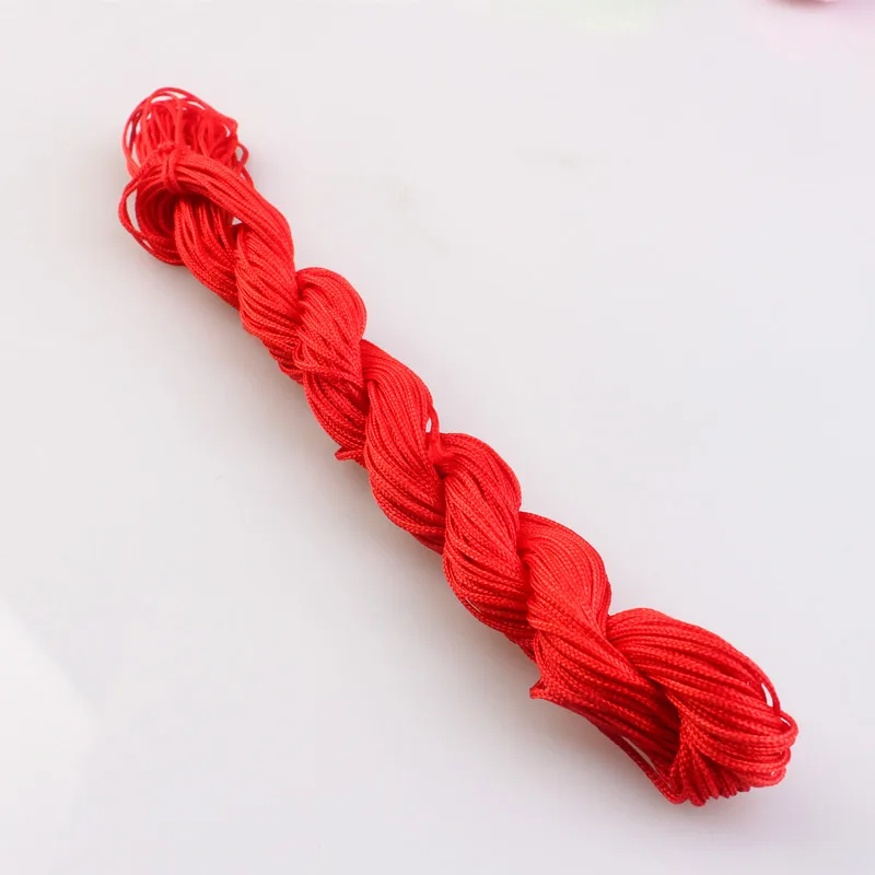 Dark Red 23 Цвета 1 мм китайские узлы нейлоновый шнур Шамбала Макраме шнур Бисероплетение для изготовления браслета - Цвет: Dark Red