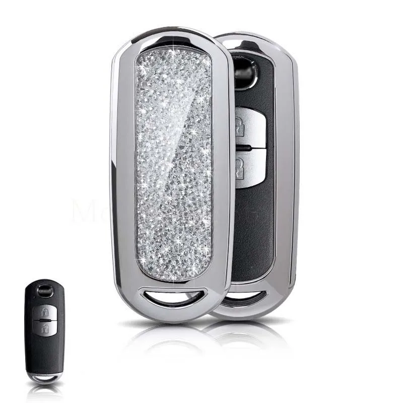 Автомобильный Дистанционный ключ чехол бриллиантовый для Mazda 2 3 5 6 8 Axela Atenza CX CX5 7 9