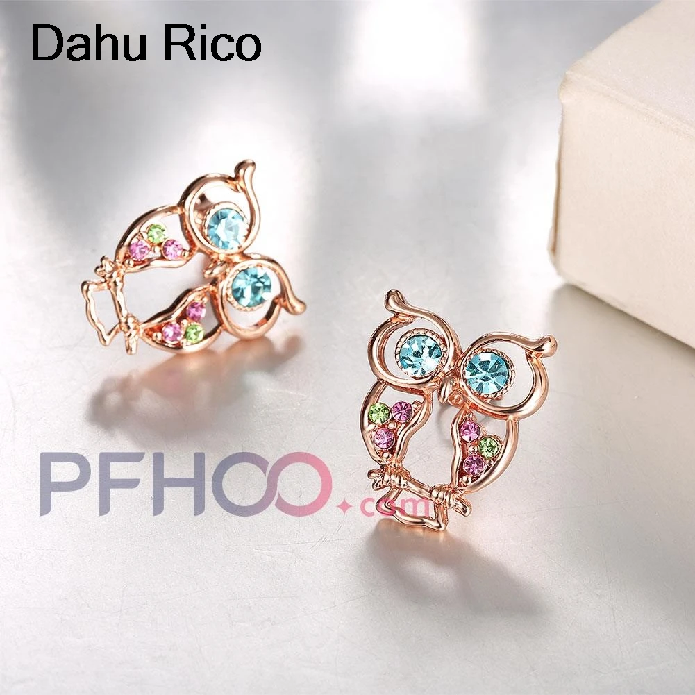 Сова aretes mujer boucles d'oreuilles милые серьги brincos 2018 orecchini pendenti золотой цвет Dahu Rico