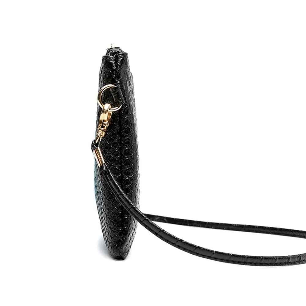 Женская сумка мессенджер однотонная на плечо с рисунком алигатора летняя