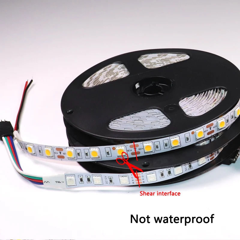 Супер яркая светодиодная лента RGB 5050 SMD 60Led/M DC12V Диодная гибкий свет двойной PCB