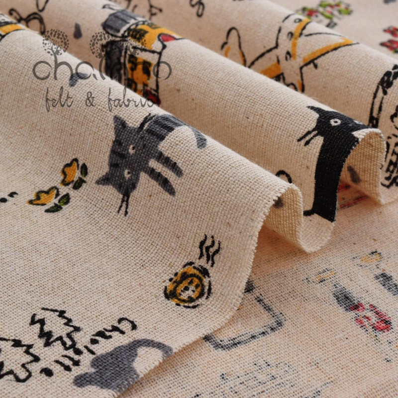 Мультяшное хлопковое полотно Zakka ткань для домашний текстиль ручной работы