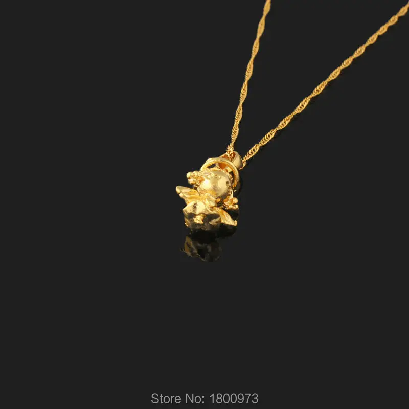 Новейшая модель 22 K золотой цвет милый Сказочный кулон Модные украшения ожерелья