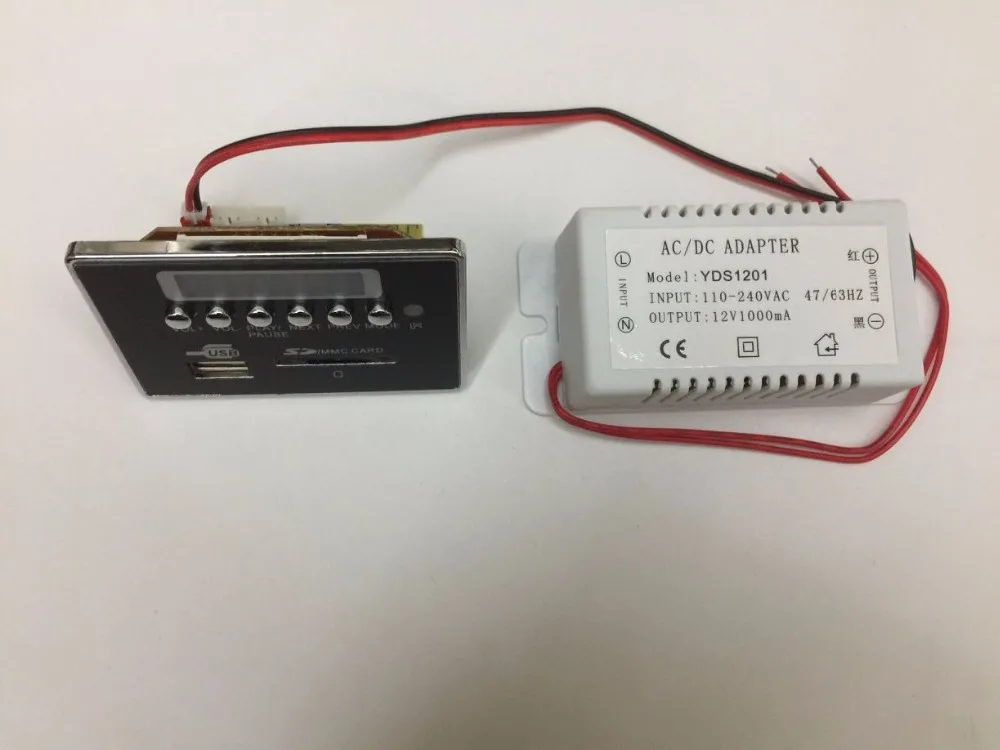 Блок питания 12 В/1 А В автомобильный дорожный mp3 плеер Bluetooth декодер пульт