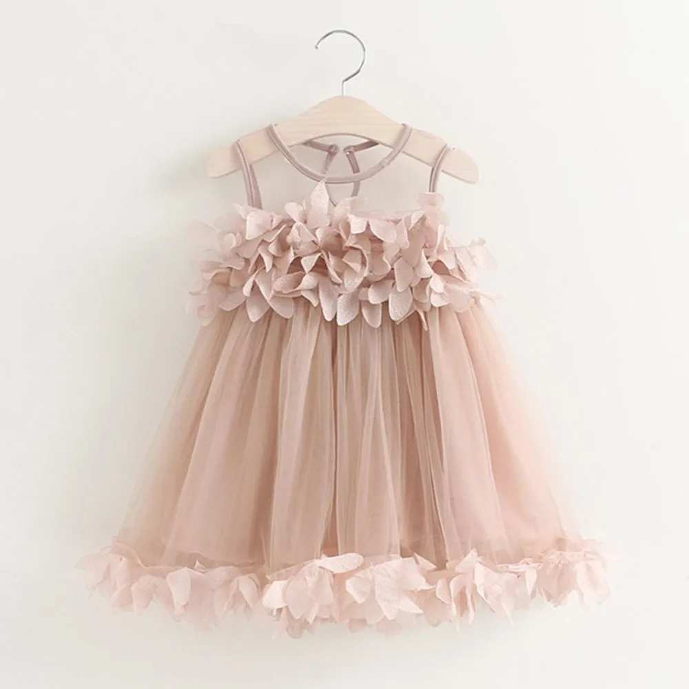 2019 Hot Sale Baby Girls Summer Dress Pageant Sleeveless Princess Dresses TuTu Pink White wedding dresses vestidos #ZXT | Детская одежда