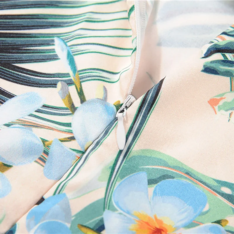 Kostlich/Новое поступление платья с круглым вырезом и цветочным принтом летнее