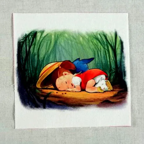 5 шт./лот хлопчатобумажная холщовая мультяшная ткань серия Hayao Miyazaki Лоскутная