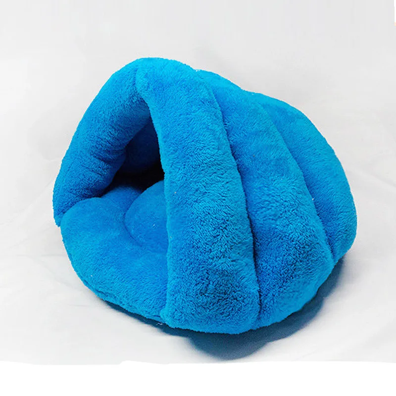 blue Совершенно милый теплый плюшевый коврик для питомца кошки, домик в пещере, кролик, маленькая собака, питомник, мягкий коврик для кошки, подушка, гнездо, высокое качество продукции - Цвет: blue