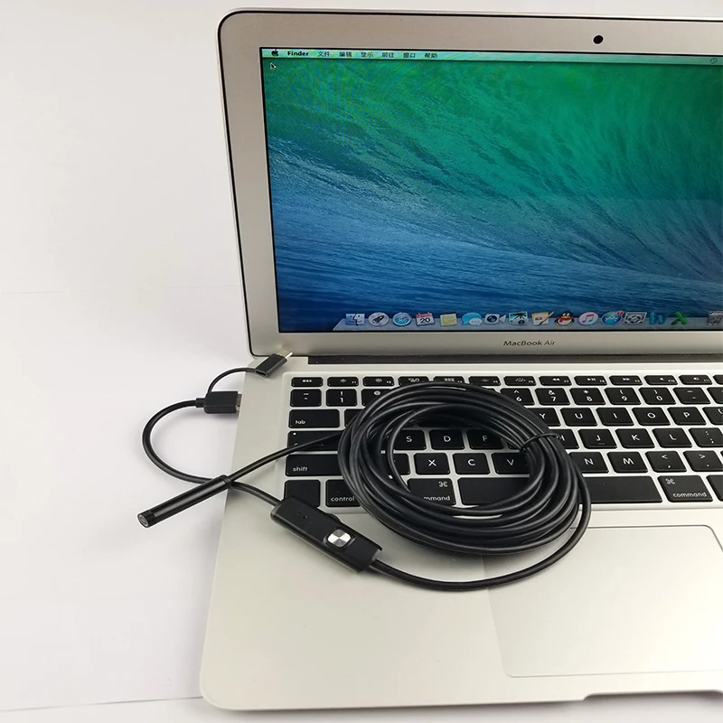 AN100 3 в 1 8mm720P 6 светодиодный эндоскоп Tpye-c Android PC USB Водонепроницаемый эндоскоп Инспекционная камера мягкий жесткий проводной бороскоп