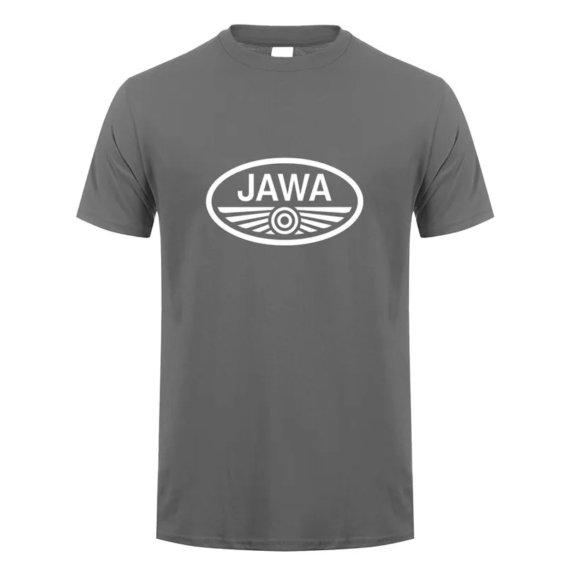 charcoal Футболка Jawa, топы, новая летняя мода, короткий рукав, хлопок, JAWA, мотоцикл, футболка, DS-067 - Цвет: charcoal