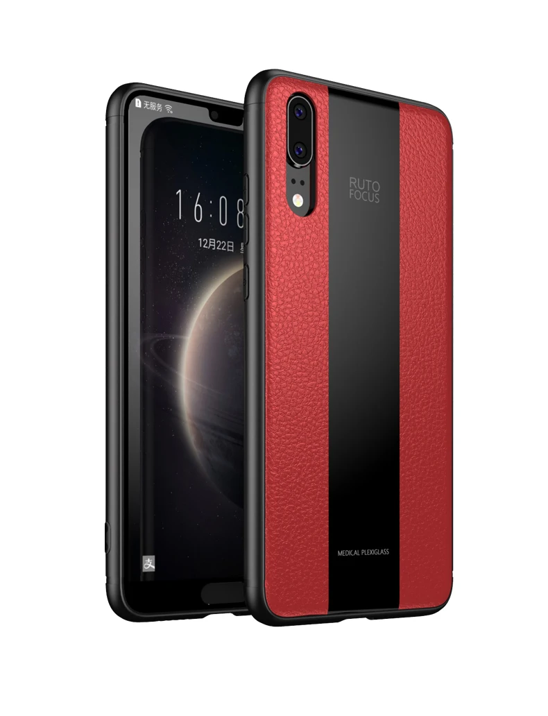 Huawei P20 Pro кожаный чехол Vpower Мягкий ТПУ бампер+ плексиглас+ чехол из искусственной кожи для телефона s Funda для huawei P20/P20 Lite задняя крышка