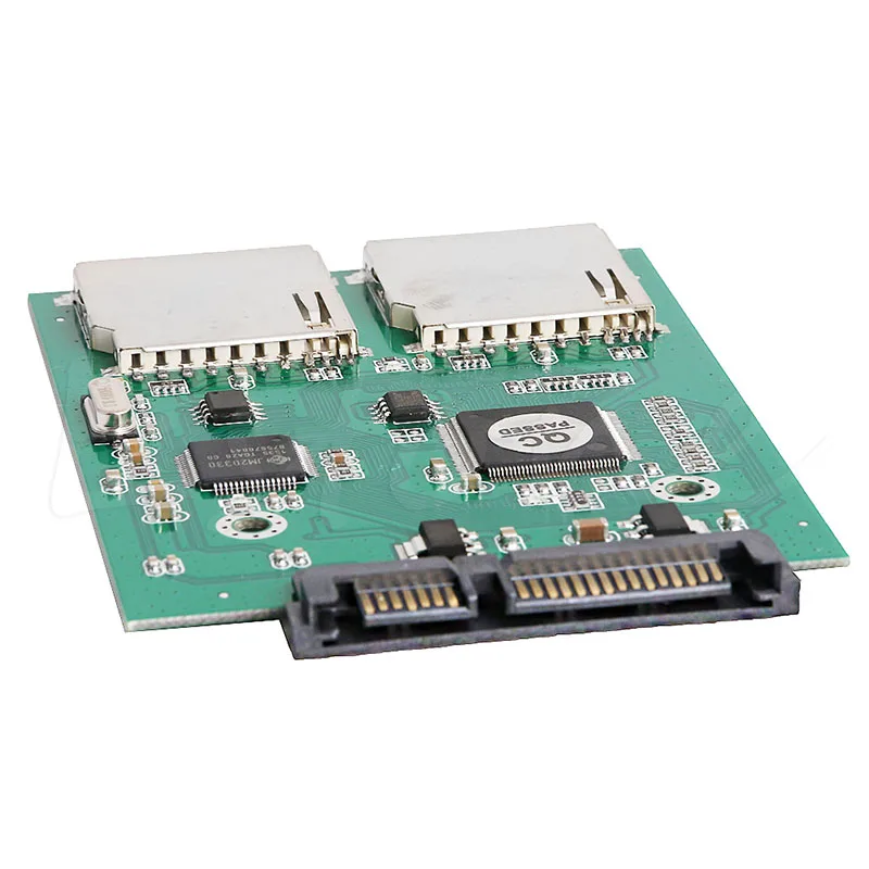 Адаптер New2 с двумя портами SD SDHC MMC RAID в SATA конвертер для любой емкости карта|sata