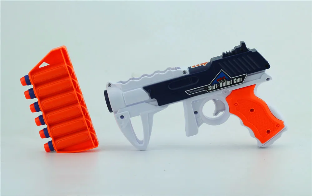 6 стрелочный ручной мягкий пулевидный пистолет костюм для Nerf пули игрушечный пистолет Дротика бластерный игрушечный пистолет для детей
