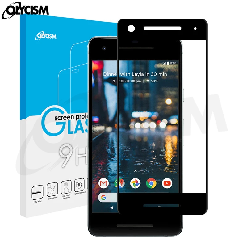 Olycism для Google pixel2 спереди полное покрытие Плёнки 9 H гальваническим utlra закаленного