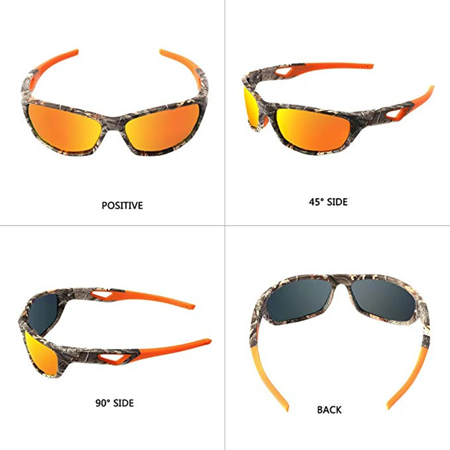 Камуфляжные солнцезащитные очки для рыбалки поляризационные линзы мужчин и