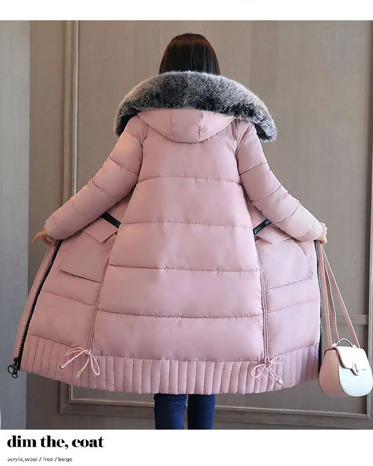 Теплые зимние куртки 2017 Для женщин Мода Подпушка хлопковые парки Повседневное