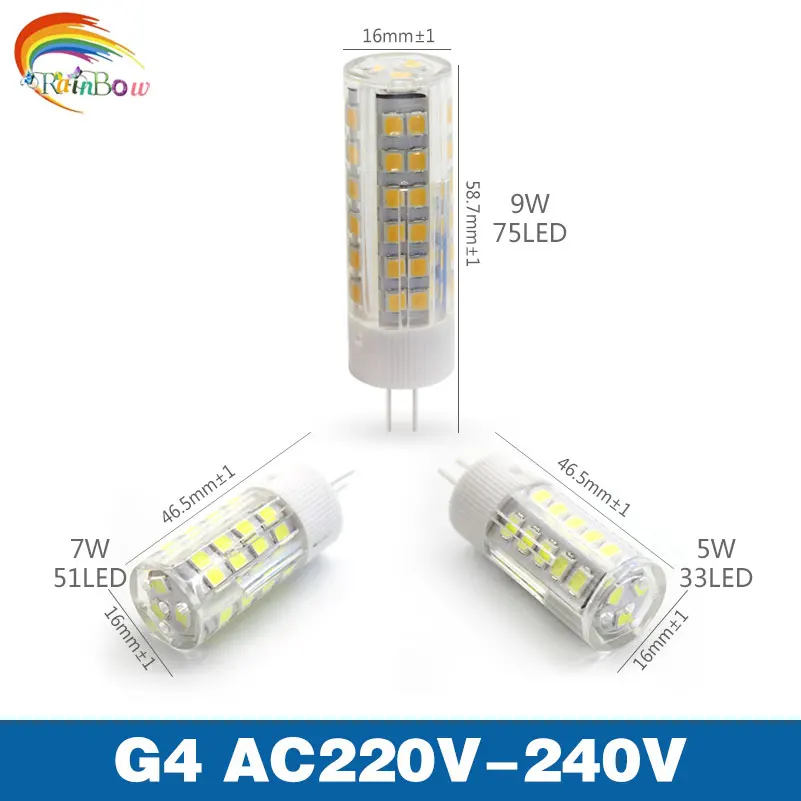 Фото G4 светодиодный светильник DC12V AC220V лампы SMD 3014 2835 теплый/холодный белый свет 360 G4 светодиодный светильник DC12V AC220V лампы SMD 3014 2835 теплый/холодный белый свет 360