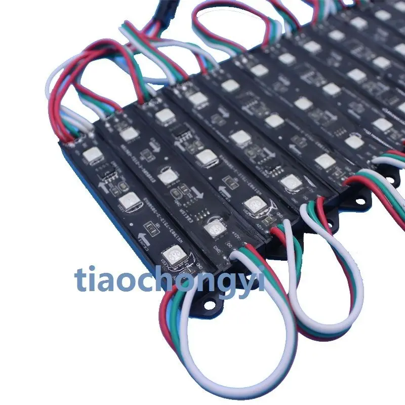 20 шт./компл. 12 В WS1903 5050 RGB светодиодный модуль светильник Magic Full Color SMD 3 S черный |