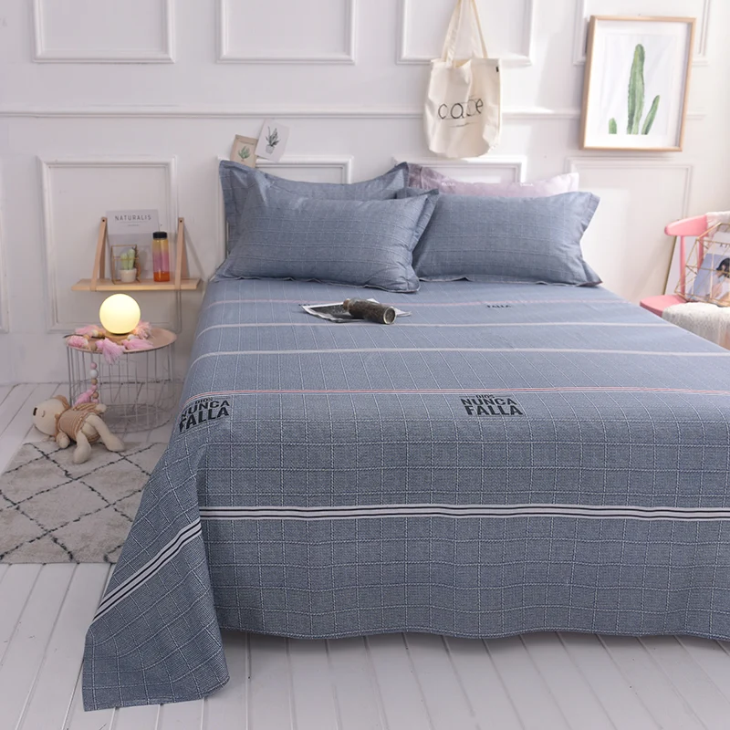 Цветные двойные плоские простыни king size, красивые геометрические клетчатые простыни для кровати queen size, простыни с разноцветными сетками#/L