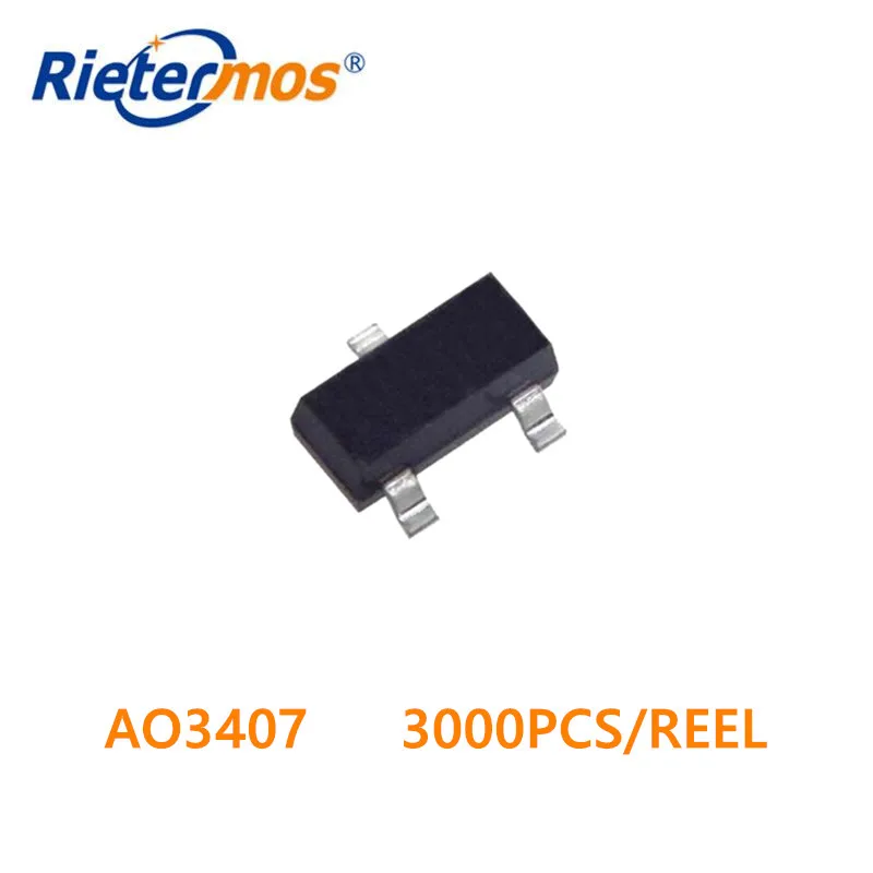 3000PCS  AO3407 AO3407A  SOT23 P-Channel   MADE IN CHINA