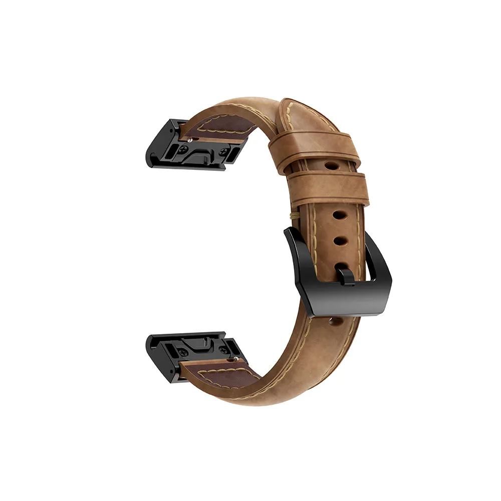 Кожаный ремешок для часов 20 мм 22 26 Garmin Fenix 5/5X/5S Смарт-часы с быстросъемным ремешком
