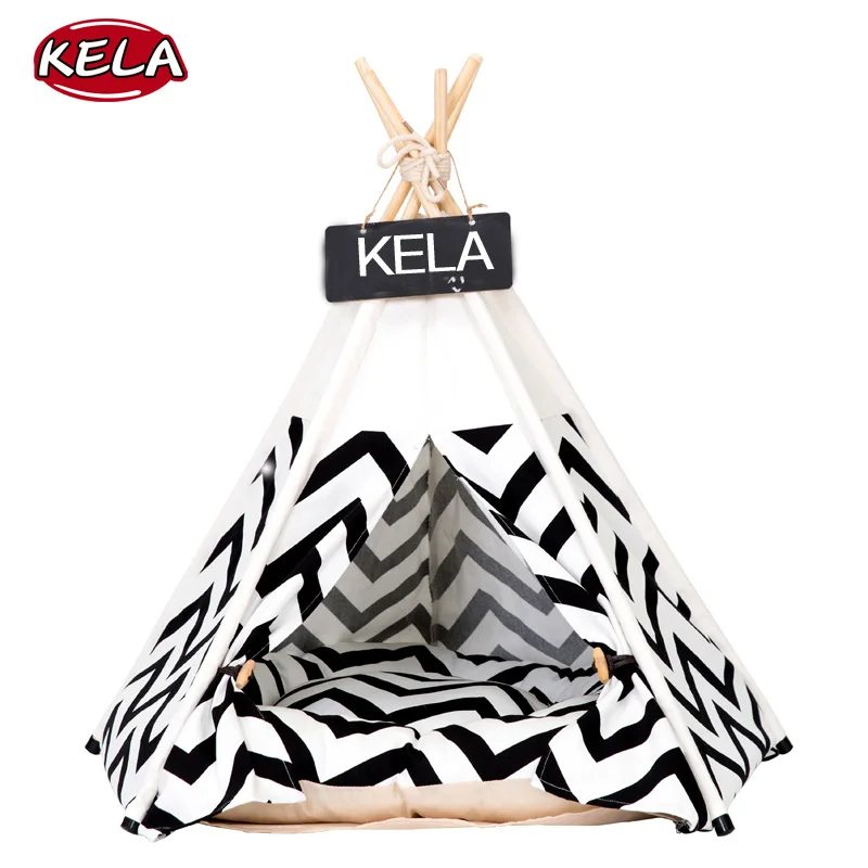 2019 новый креативный полосатый шатер для собак котов кровать съемный уютный дом