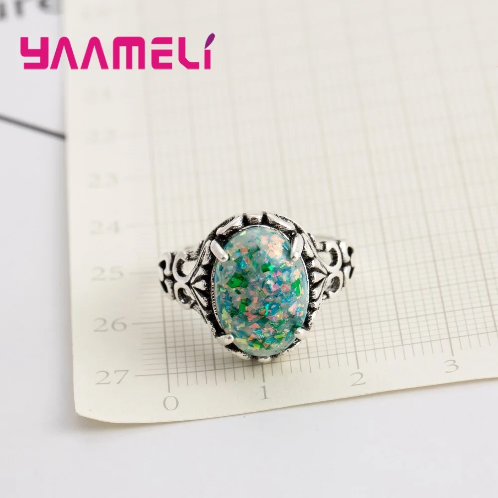 Женское Винтажное кольцо из серебра 925 пробы с опалом|Кольца| |
