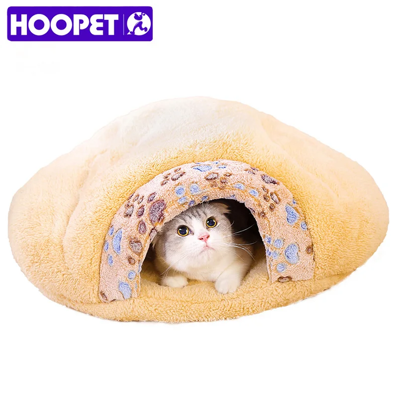 HOOPET домики для кошек 1 шт. товары для домашних животных Теплый мягкий домик для кошек спальный мешок для домашних животных прекрасный питомник для собак гамбургер размер кровати для домашних животных S/M# K