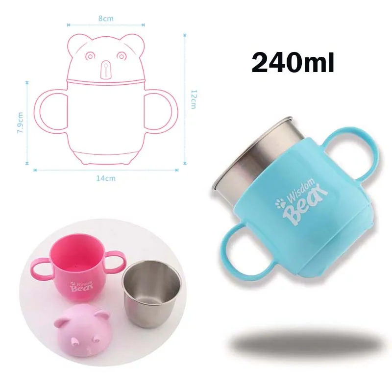 240 мл бутылочки для кормления с соком воды из нержавеющей стали путешествий