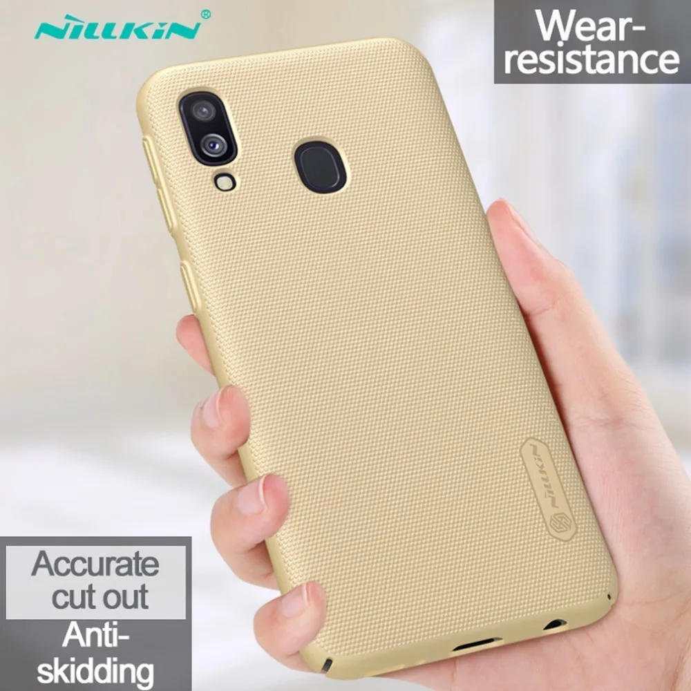 Для samsung Galaxy A40/A50/A10/A30 чехол Nillkin матовый щит PC пластиковый жесткий чехол для задней крышки для samsung A40/A50/A10/A30 - Цвет: Gold