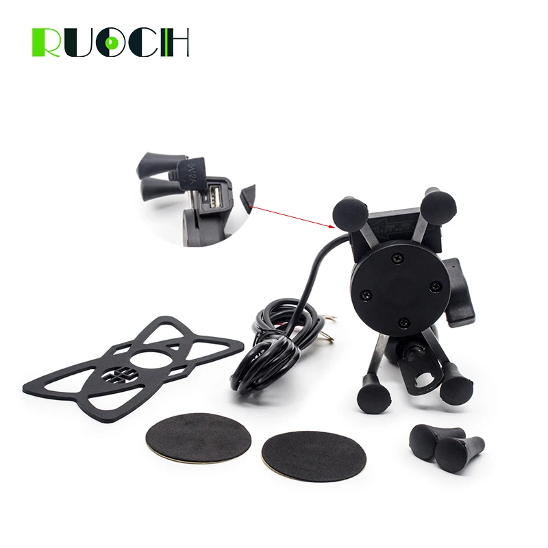 Универсальный держатель для телефона мотоцикл с Usb креплением поддержка