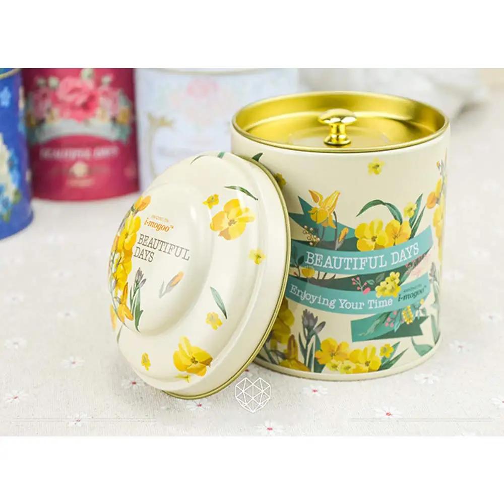 Цветок элегантный металлическая Оловянная коробка Чай декоративная для