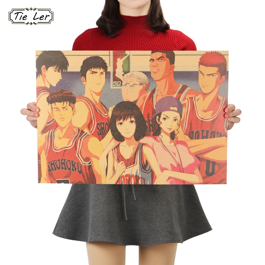 TIE LER SLAM DUNK Наклейка на стену баскетбольный аниме фильм ханамичи сакураги плакат