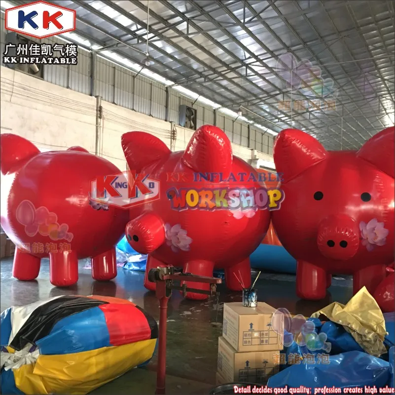 10ft надувная свинья из ПВХ хорошее качество красная реклама 3m лампа|Надувные