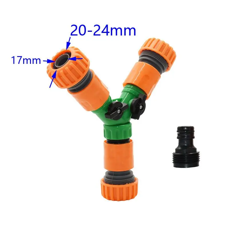 3I4 hose Садовый шланг 1/2 дюйма Y делитель воды разъем орошённые клапаны 16 мм шланг 3 способ водопроводной воды разъем 1 шт - Цвет: 3I4 hose