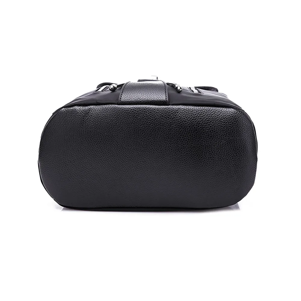 Модный женский Одноцветный рюкзак сумка мешок с кулиской модный подвеской mochila