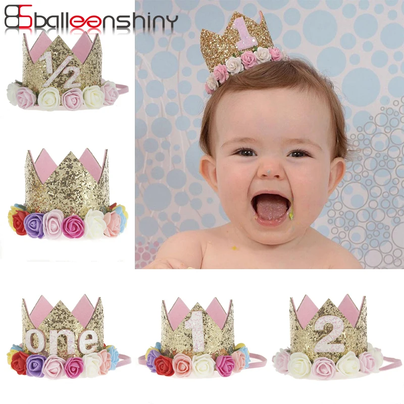 BalleenShiny Baby Rose Цветок Корона Повязка На Голову Красочные Прекрасные Дети подарок на день рождения волосы с фото группы реквизит аксессуары для волос