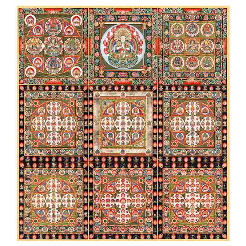 

Тибетская религиозная картина Мандала с Буддой