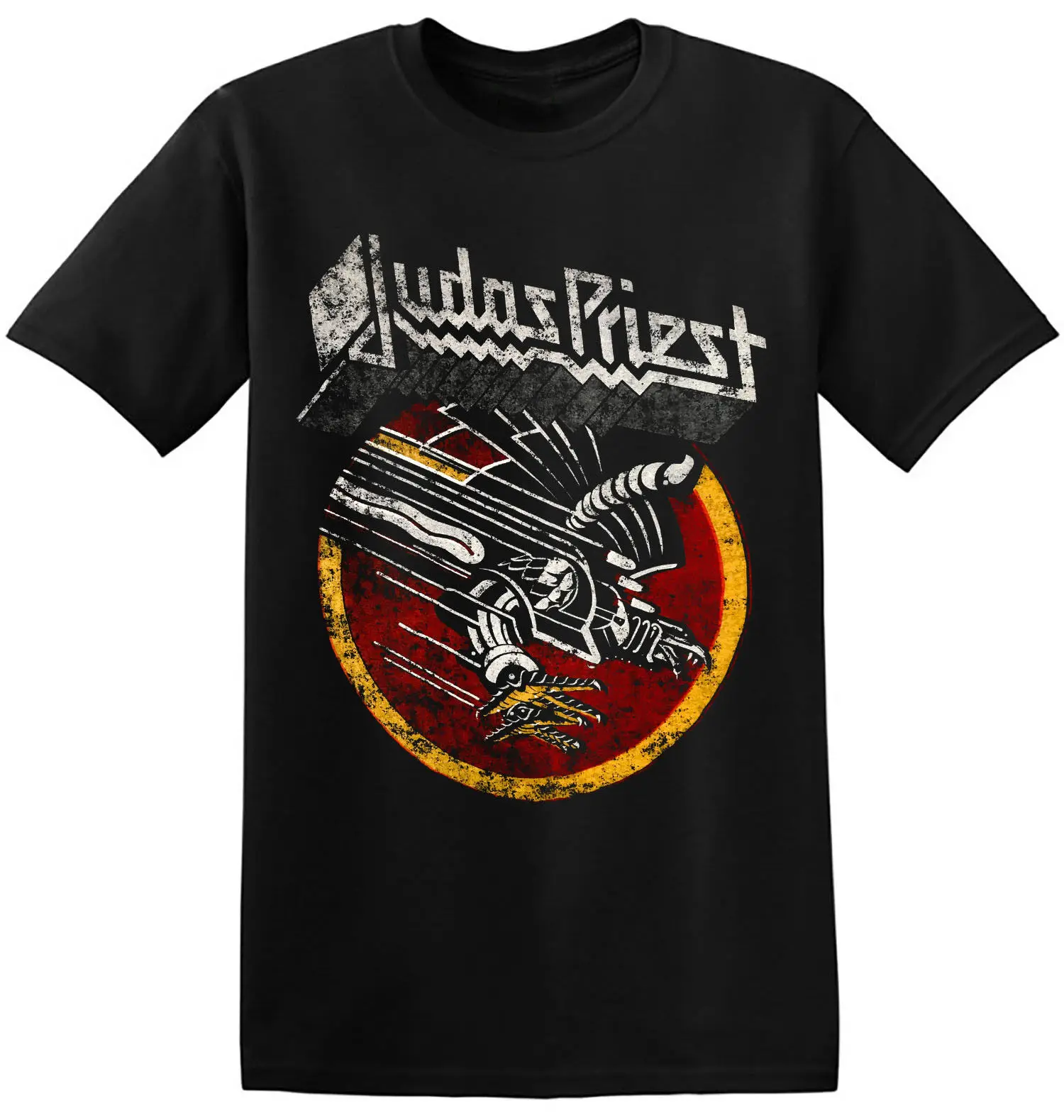 Judas Priest Футболка Прохладный черный графический принт Ретро Винтаж Оззи 1 A 169 с О