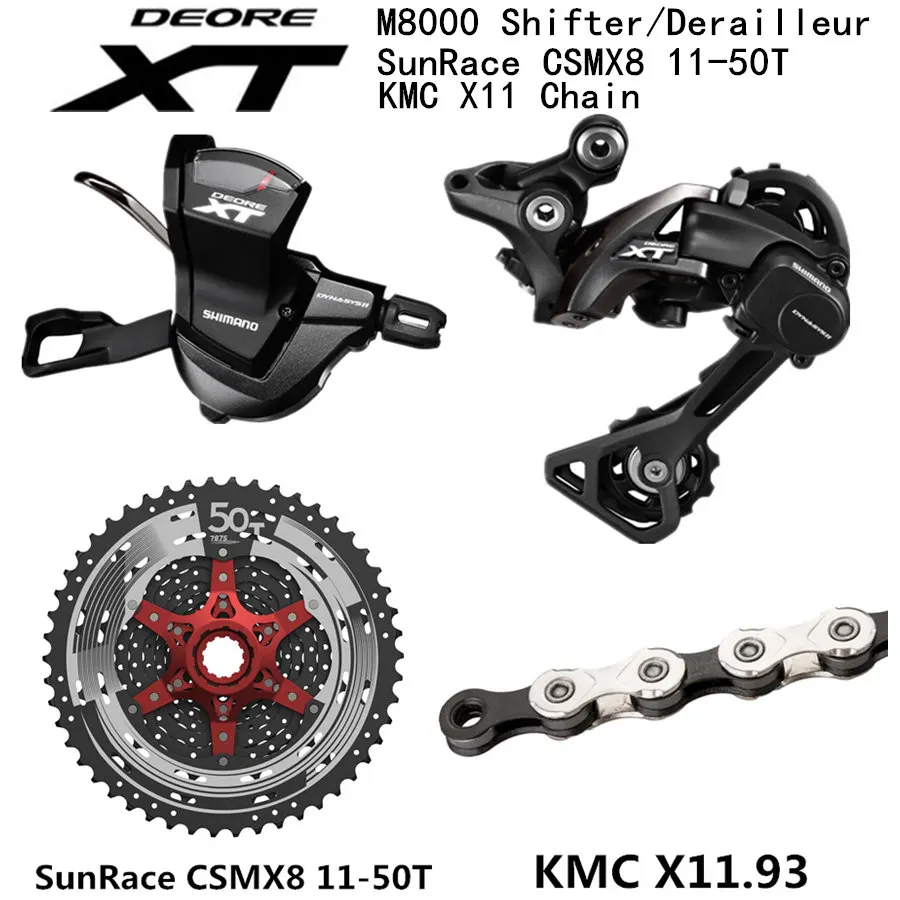 SHIMANO DEORE XT M8000 комплект горного велосипеда MTB 1x11-Speed 46T 50T SL+ RD+ CSMX8+ X11.93 M8000 переключатель заднего хода
