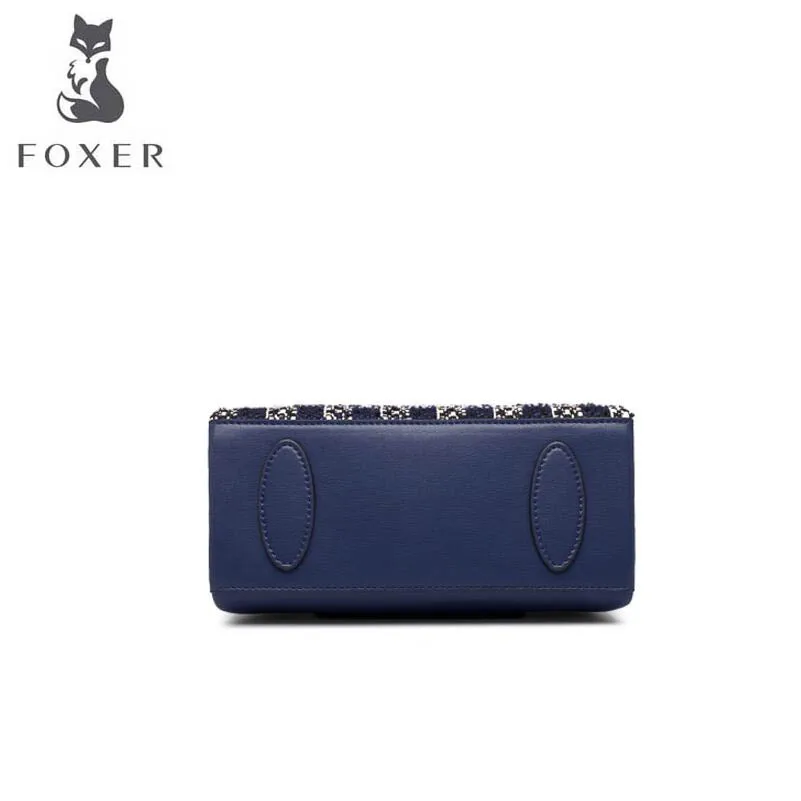FOXER luxury fashion texture bag handbag handbags leather 2019 new wild shoulder Messenger | Багаж и сумки