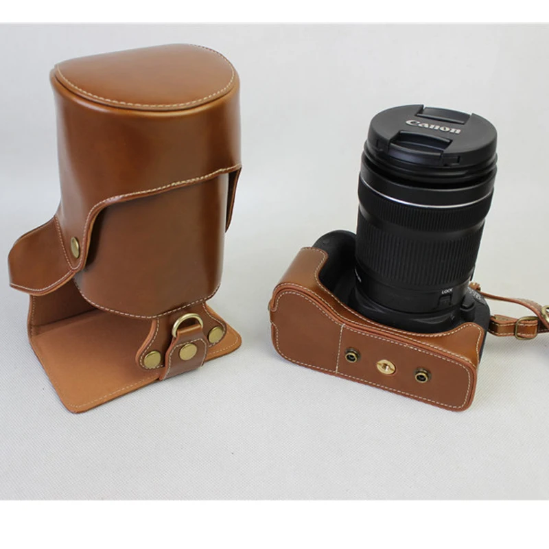 Чехол-сумка из искусственной кожи для камеры с ремешком Canon EOS 800D 77D 18-135 мм 18-55 18-200