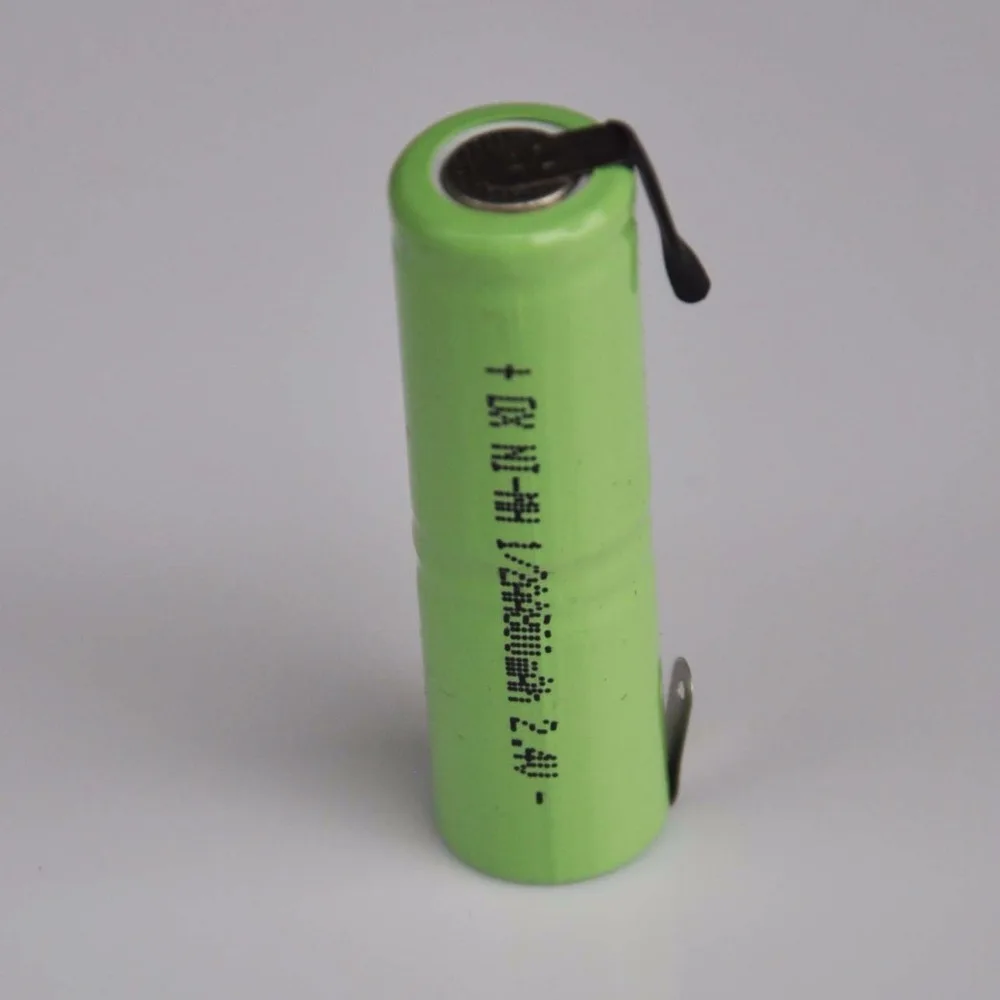 1-5 шт 800mah 2,4 V 1/2AA ni-mh аккумуляторная батарея 1/2 AA nimh ячейка с вкладками для сварки электробритва зубная щетка