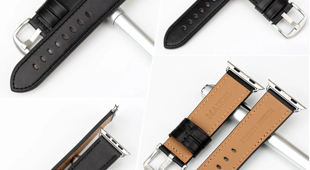 Браслеты MAIKES для часов iwatch 42 мм 38 мм ремешок для часов для Apple Watch 4 ремешок 44 мм 40 мм натуральная коровья кожа аксессуары для часов