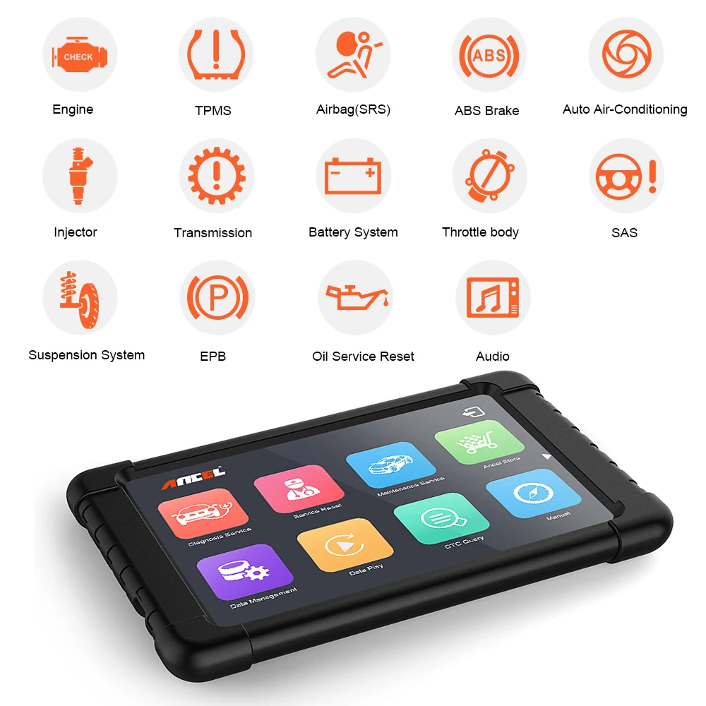 Ancel OBD2 wifi автомобильный диагностический инструмент Подушка безопасности ABS