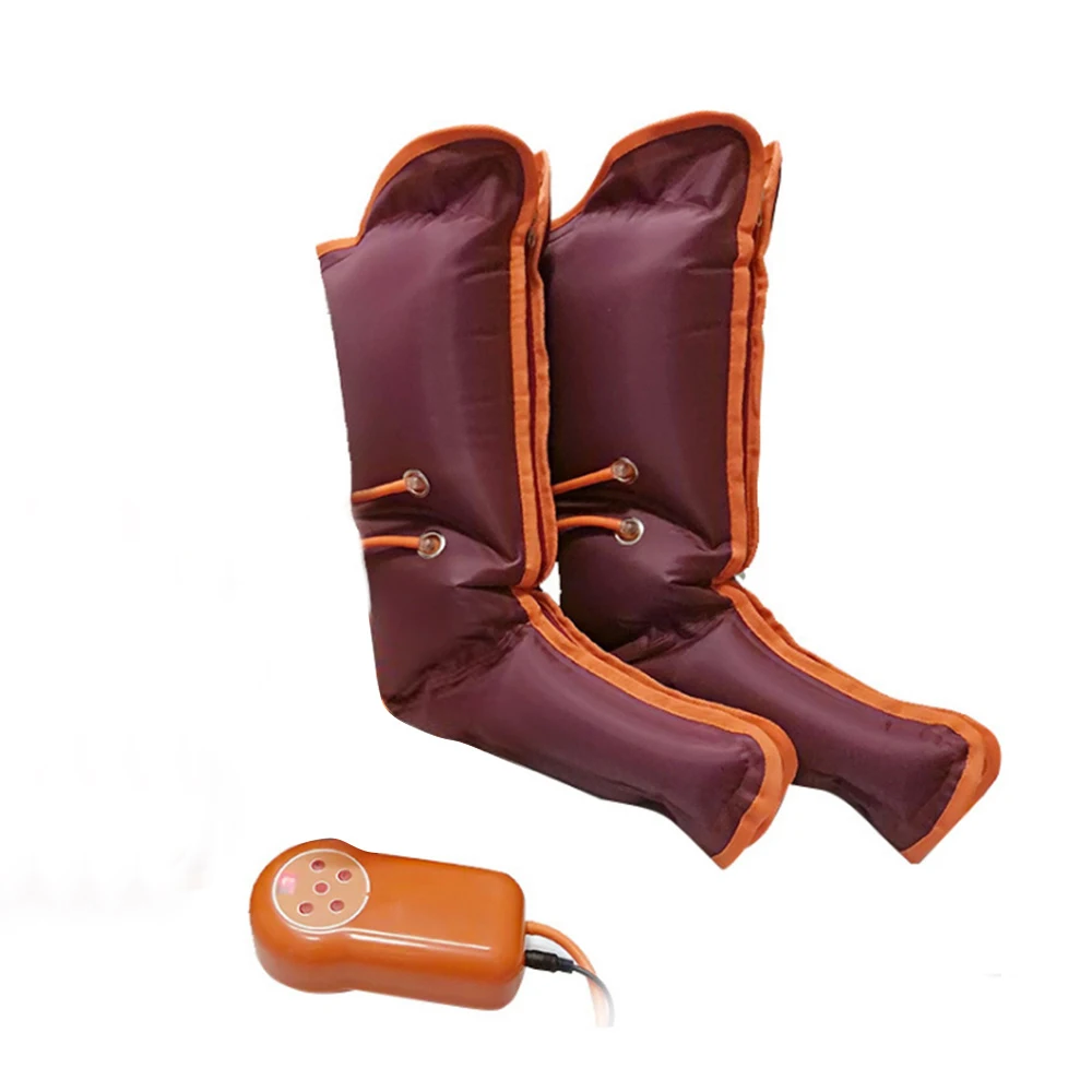 foot massager brown Электрический воздушный компрессионный массажер для ног, расслабляющий массажер для ног, обертывание для тела, ног, лодыжек, успокаивает усталость, успокаивает мышцы - Цвет: foot massager brown