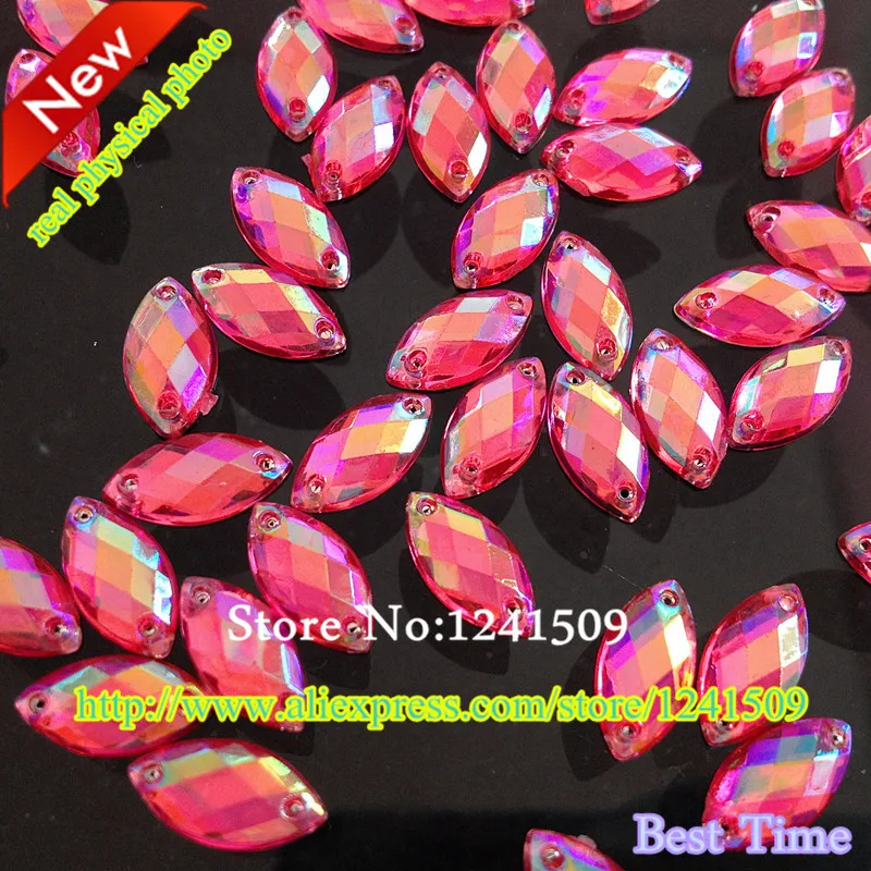 Россыпные бусины Стразы для рукоделия 200 шт. Mei красный AB Цвет 12x6 мм Форма маркиза